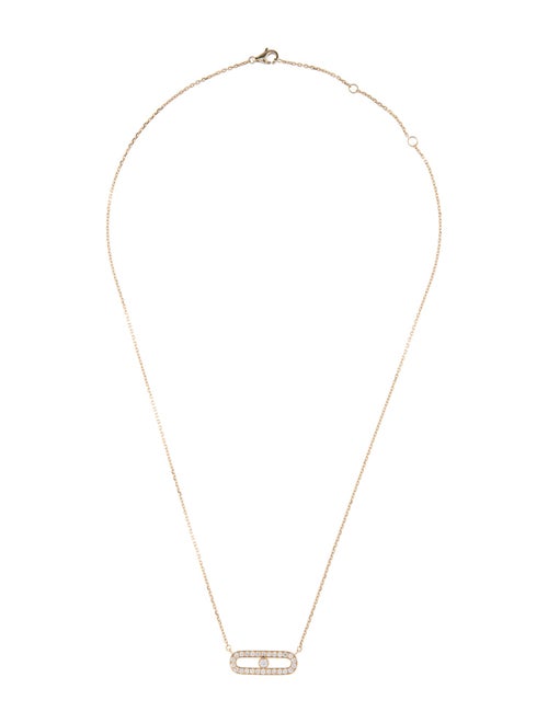 Aamiaa 14K Lab-Grown Diamond Paperclip Necklace