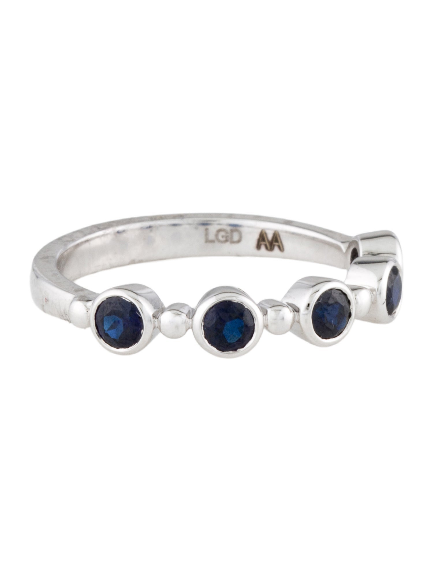 Aamiaa 14K Synthetic Sapphire Band