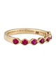 Aamiaa 14K Synthetic Ruby Band