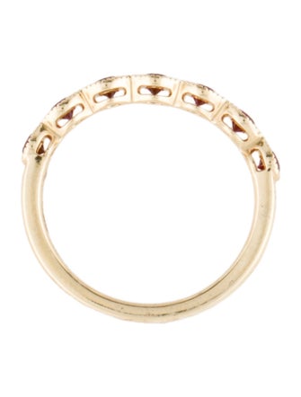 Aamiaa 14K Synthetic Ruby Band