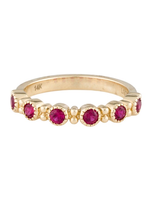 Aamiaa 14K Synthetic Ruby Band