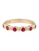 Aamiaa 14K Synthetic Ruby Band