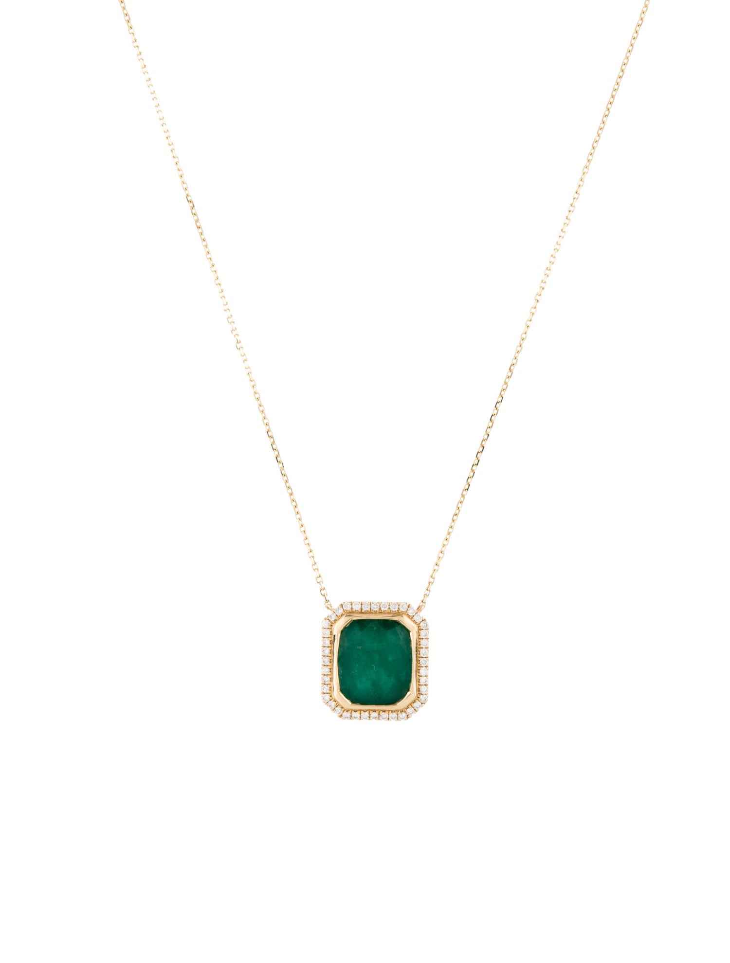 Aamiaa 14K Emerald & Diamond Pendant Necklace