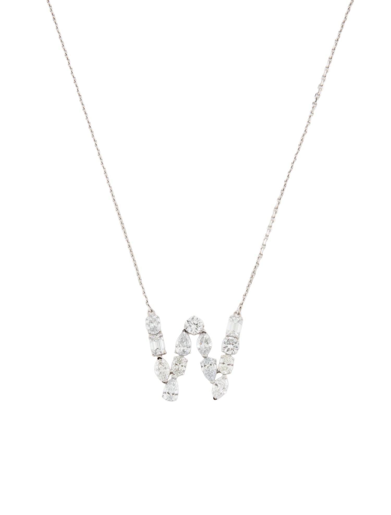 Aamiaa 14K 2.20ctw Lab-Grown Diamond 'W' Necklace