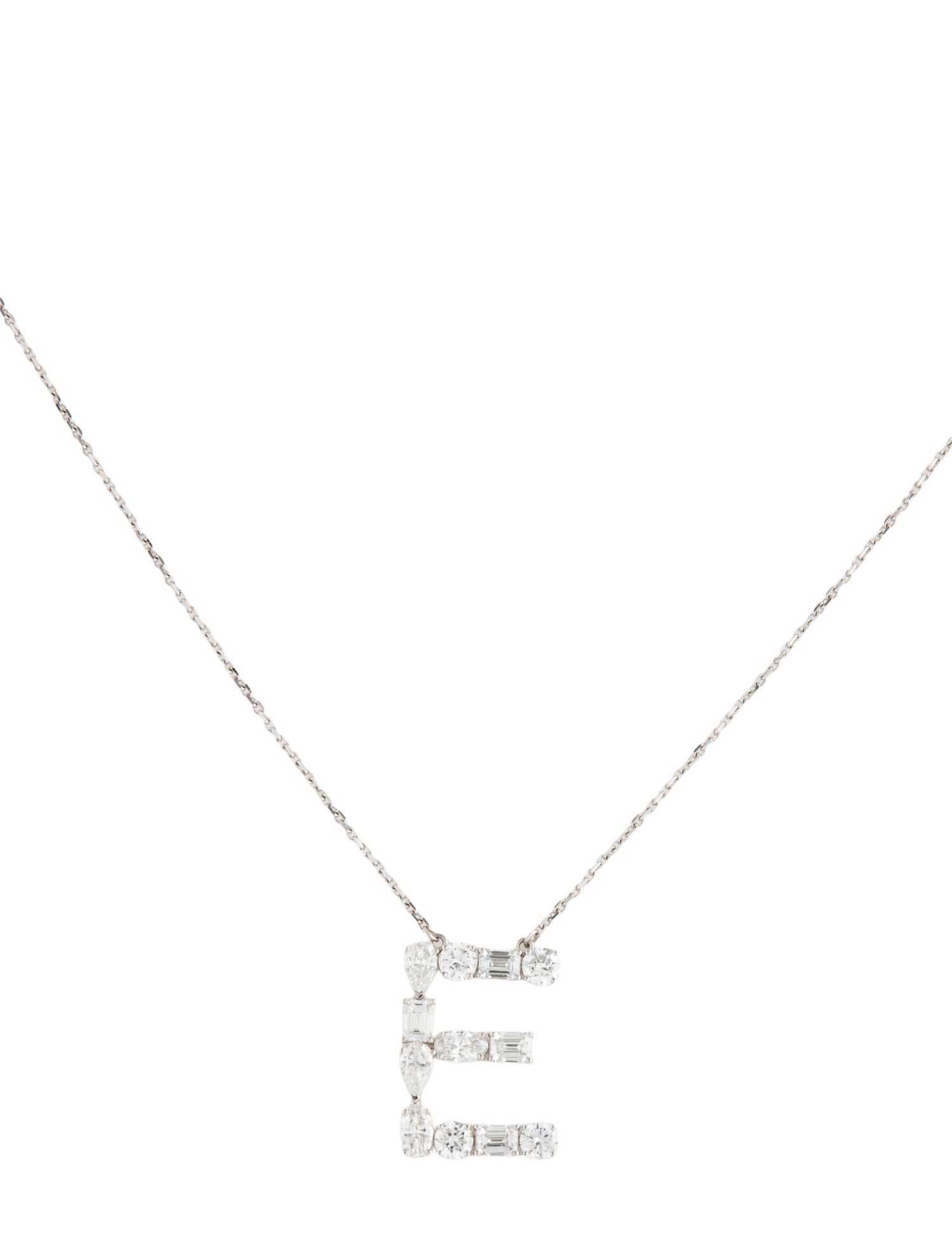 Aamiaa 14K 2.25ctw Lab Grown Diamond Letter 'E' Necklace