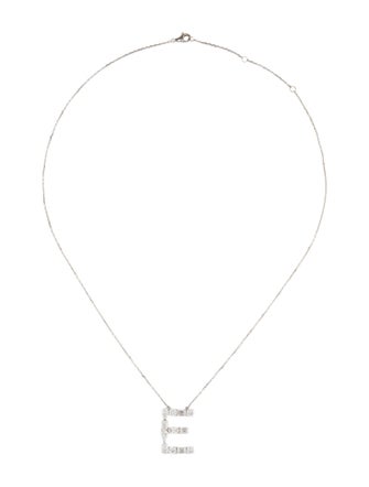 Aamiaa 14K 2.25ctw Lab Grown Diamond Letter 'E' Necklace
