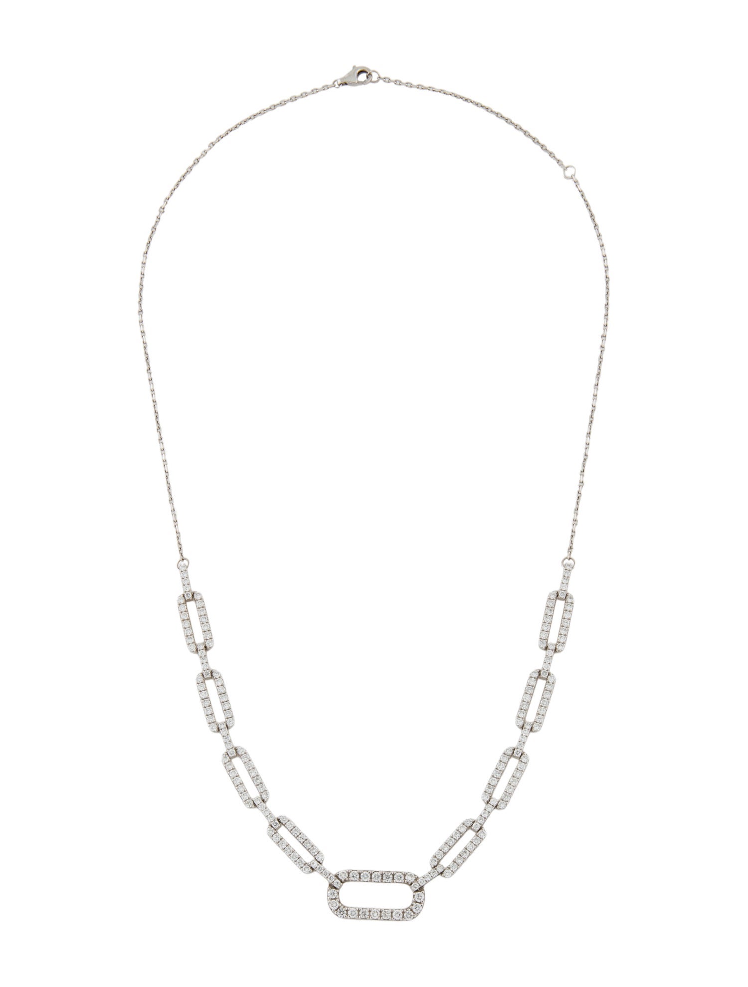Aamiaa 14K 3.34ctw Lab-Grown Diamond Paperclip Necklace