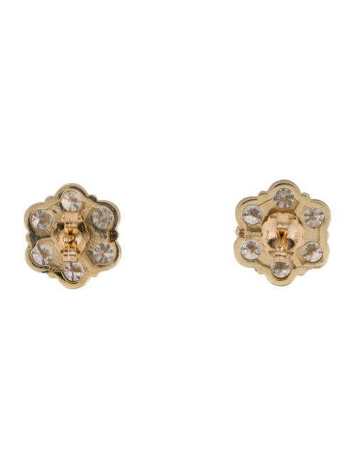 Aamiaa 14K 4.33ctw Lab-Grown Diamond Clustered Stud Earrings