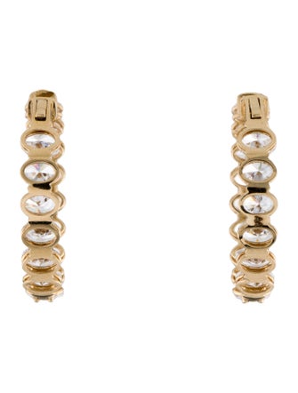 Aamiaa 14K 7.36ctw Lab-Grown Diamond Inside-Out Hoop Earrings