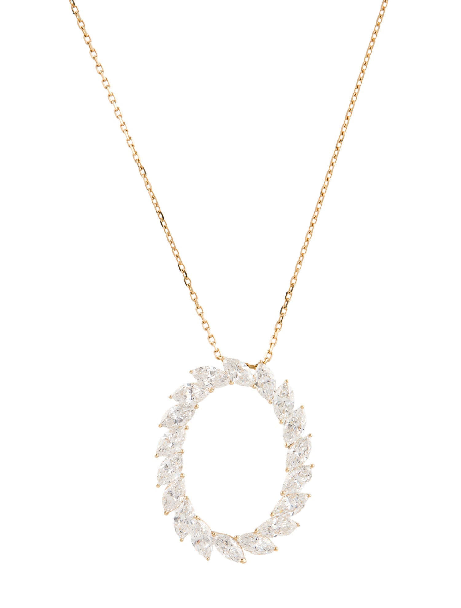 Aamiaa 14K 5.78ctw Lab-Grown Diamond Oval Pendant Necklace