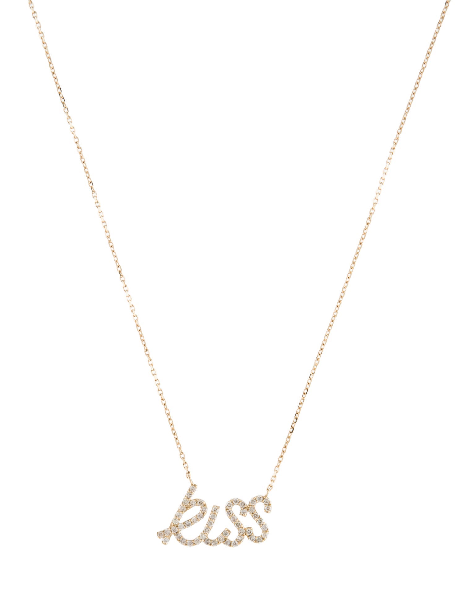 Aamiaa 14K Diamond ' Kiss ' Pendant necklace
