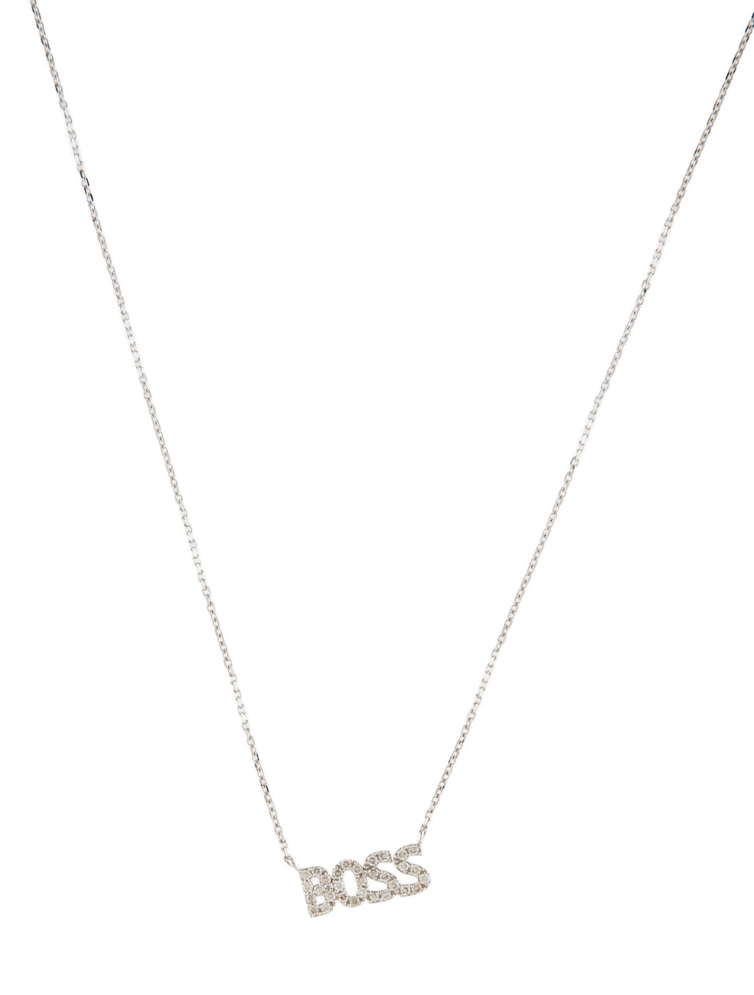 Aamiaa 14K Diamond ' BOSS ' Pendant Necklace