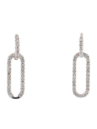 Aamiaa 14K Lab-Grown Diamond Huggie Drop Earrings