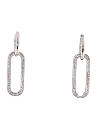 Aamiaa 14K Lab-Grown Diamond Huggie Drop Earrings