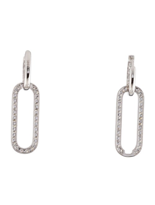 Aamiaa 14K Lab-Grown Diamond Huggie Drop Earrings
