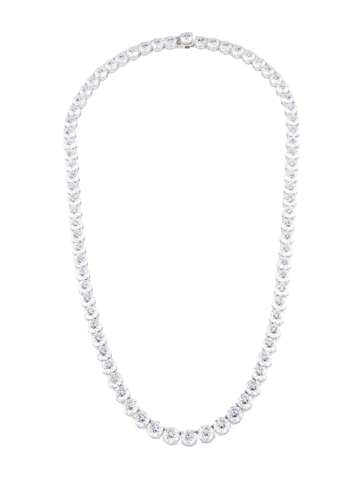 Aamiaa 14K 78.94ctw Lab-Grown Diamond Tennis Necklace