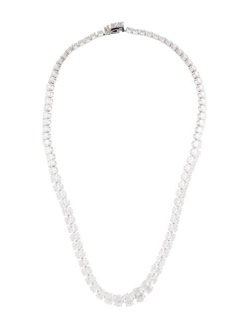 Aamiaa 14K 55.44ctw Lab-Grown Diamond Tennis Necklace