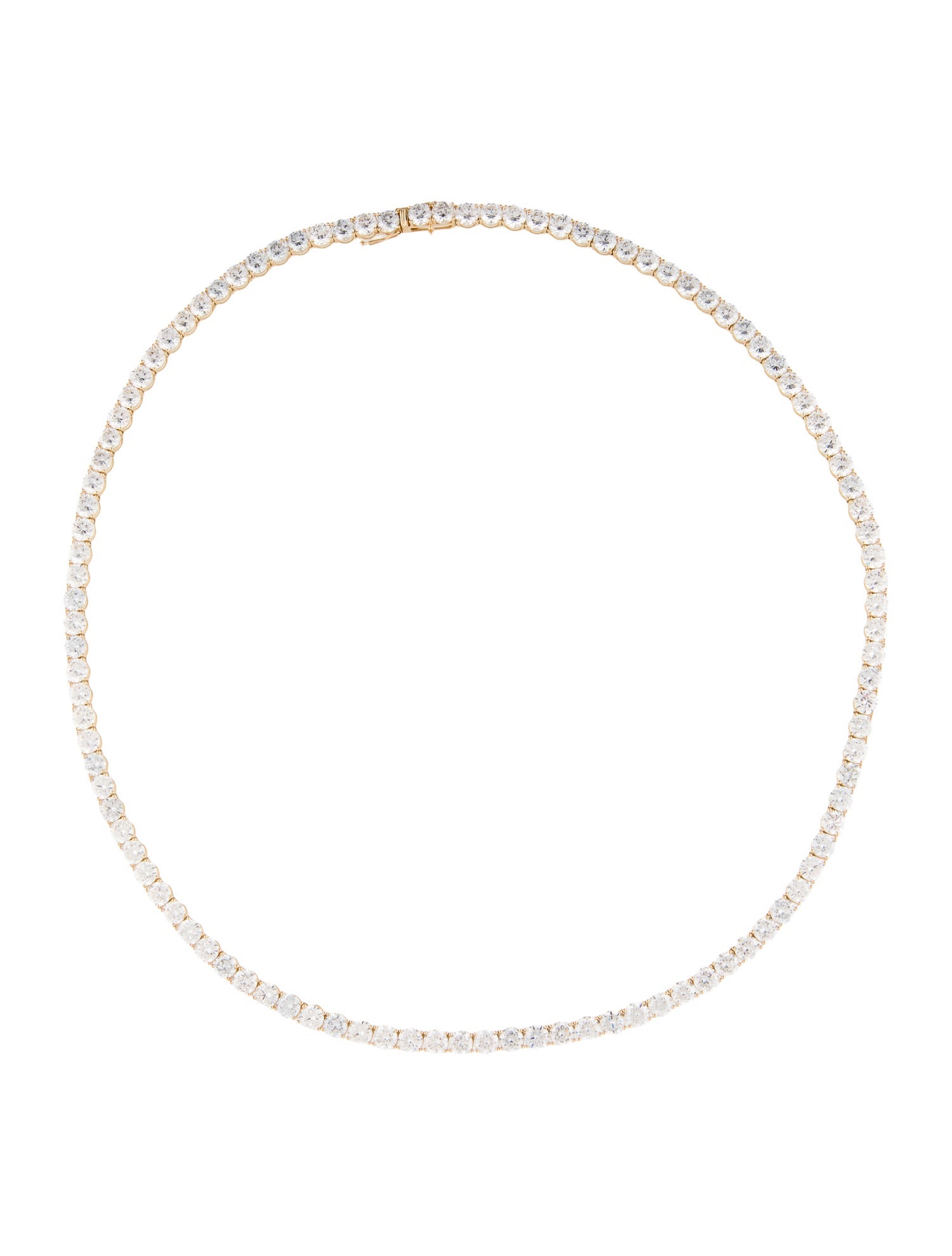 Aamiaa 14K 45.81ct Lab-Grown Diamond Tennis Necklace