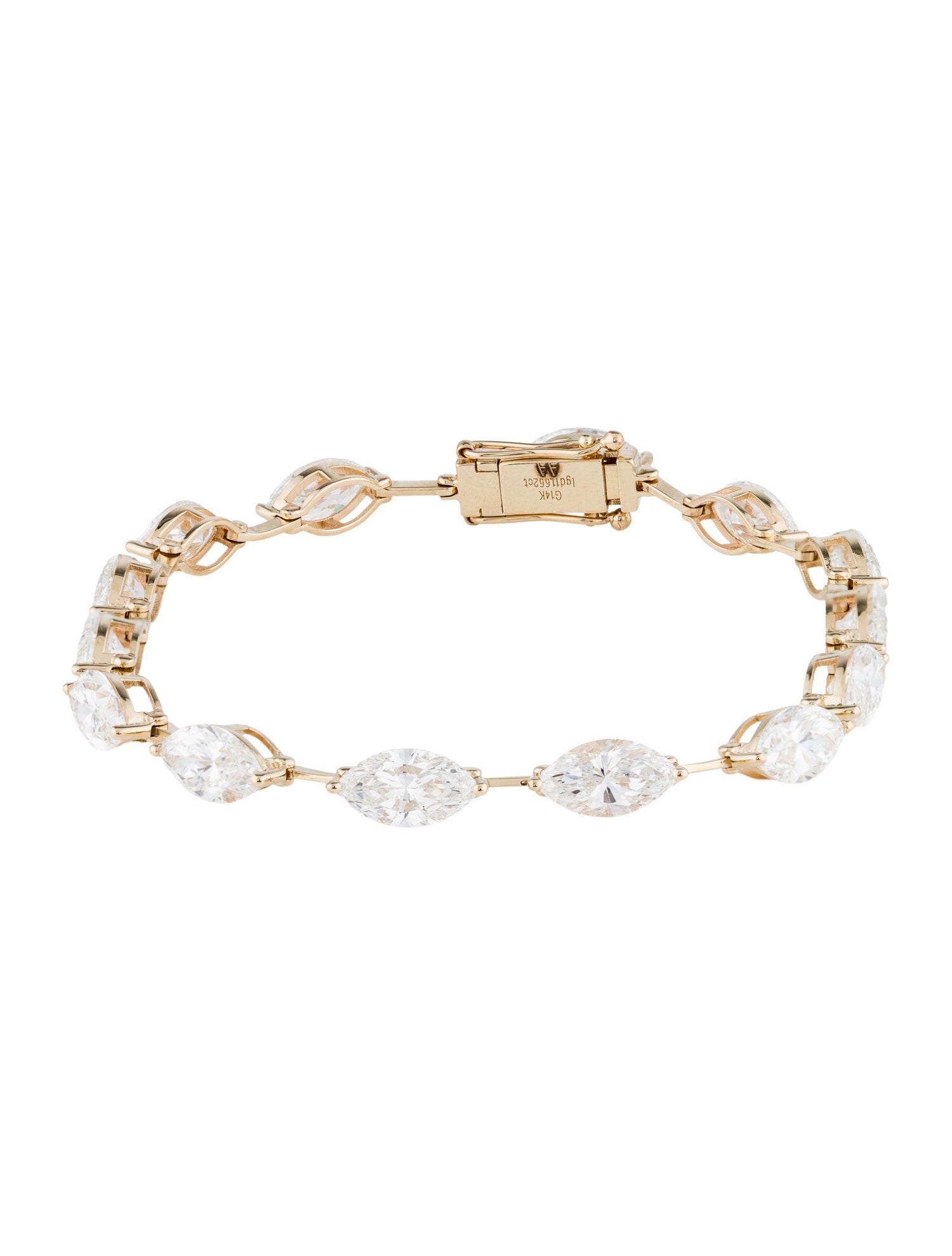 Aamiaa 14K 11.66ctw Lab-Grown Diamond Tennis Bracelet