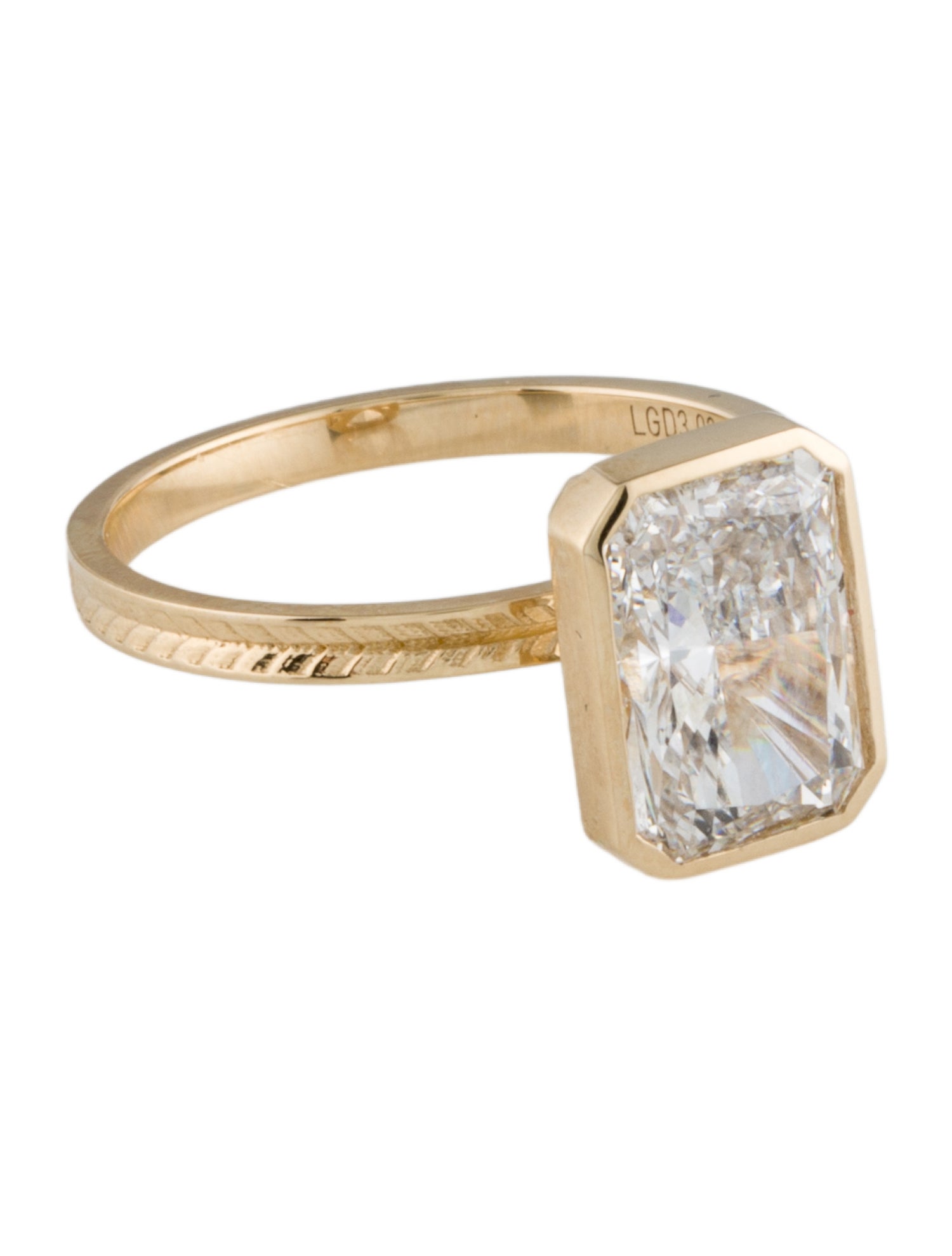 Aamiaa 14K 3.03ct Lab-Grown Diamond Engagement Ring