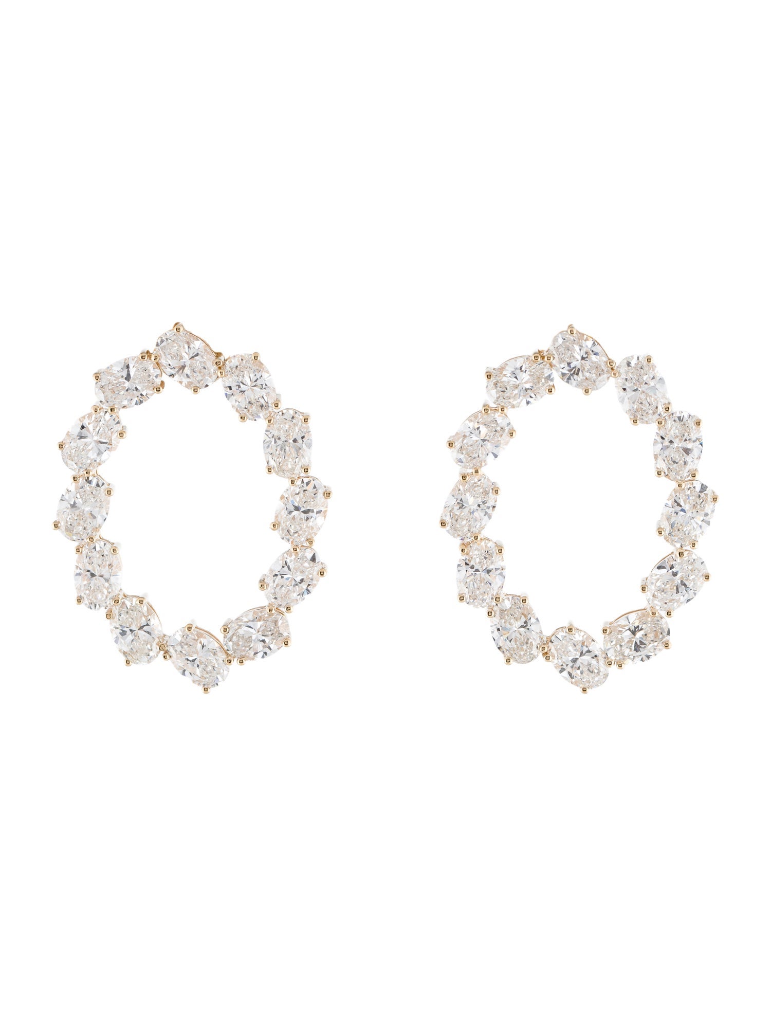 Aamiaa 14K 9.73ctw Lab-Grown Diamond Oval Drop Earrings