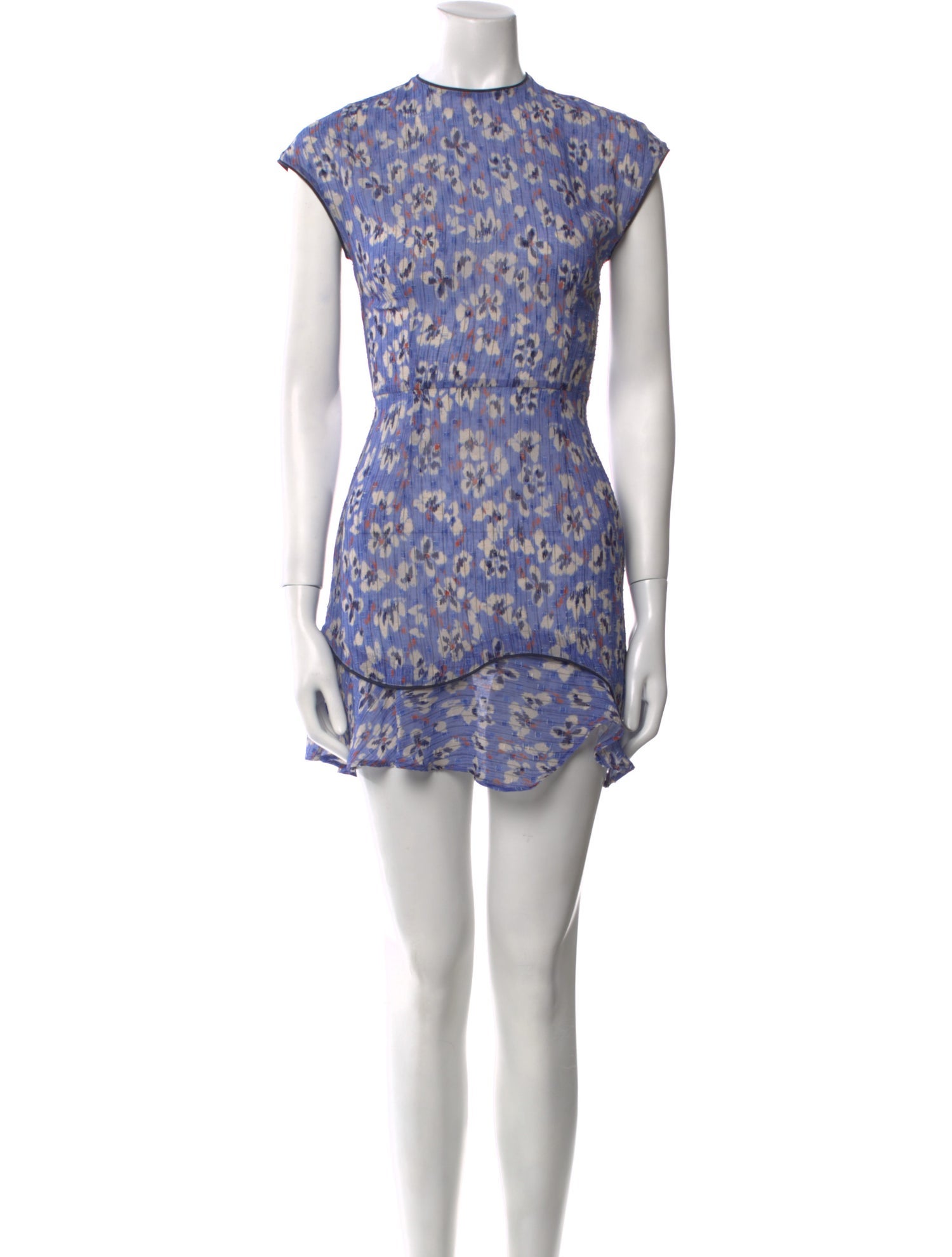 AMLUL Floral Print Mini Dress
