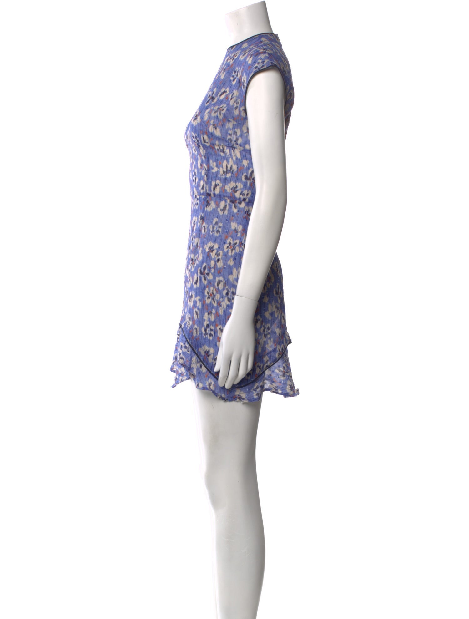 AMLUL Floral Print Mini Dress