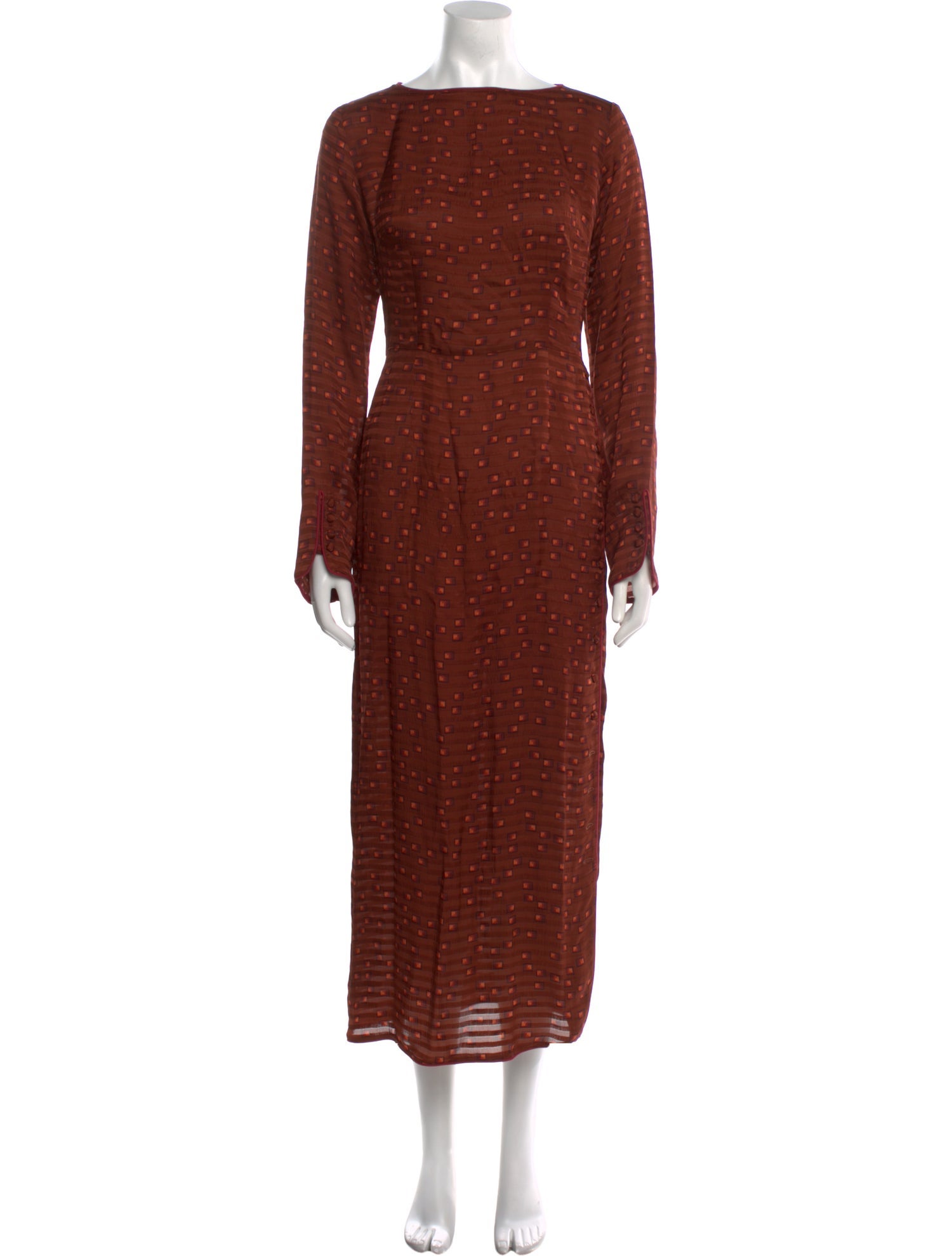 AMLUL Polka Dot Print Long Dress w/ Tags