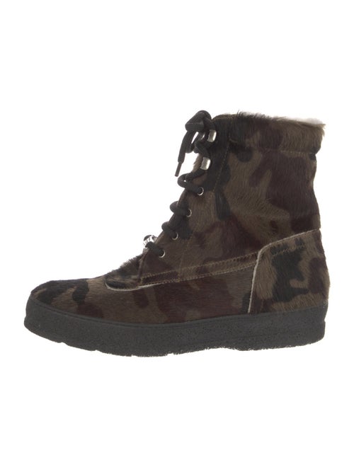Ammann Town Ponyhair Camouflage Print Lace-Up Boots