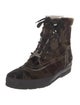 Ammann Town Ponyhair Camouflage Print Lace-Up Boots