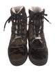 Ammann Town Ponyhair Camouflage Print Lace-Up Boots