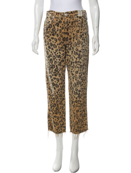 AMO Animal Print Straight Leg Pants