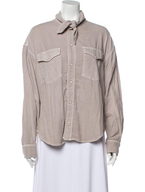 AMO Long Sleeve Button-Up Top