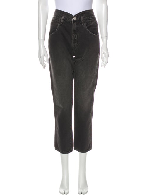 AMO Low-Rise Straight Leg Jeans Grey