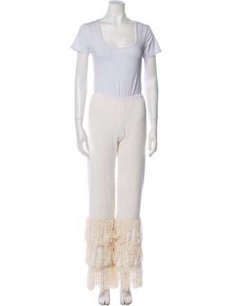 Amotea Fringe Trim Accent Pant Set