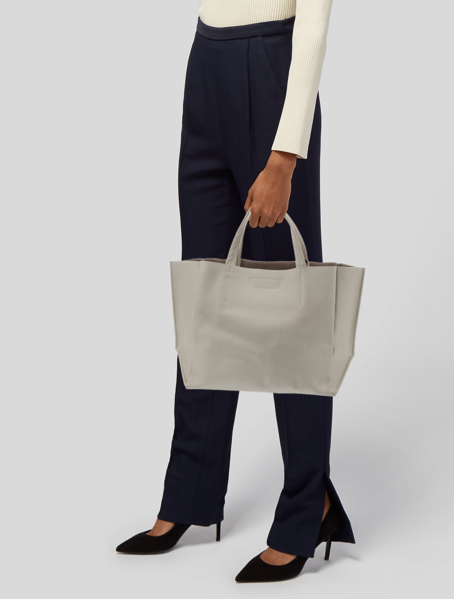 Ampersand As Apostrophe Leather Tote