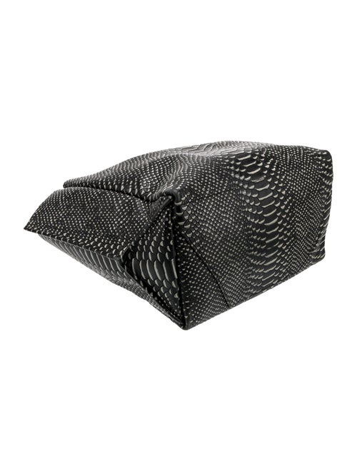 Ampersand As Apostrophe Embossed Leather Top Handle Bag