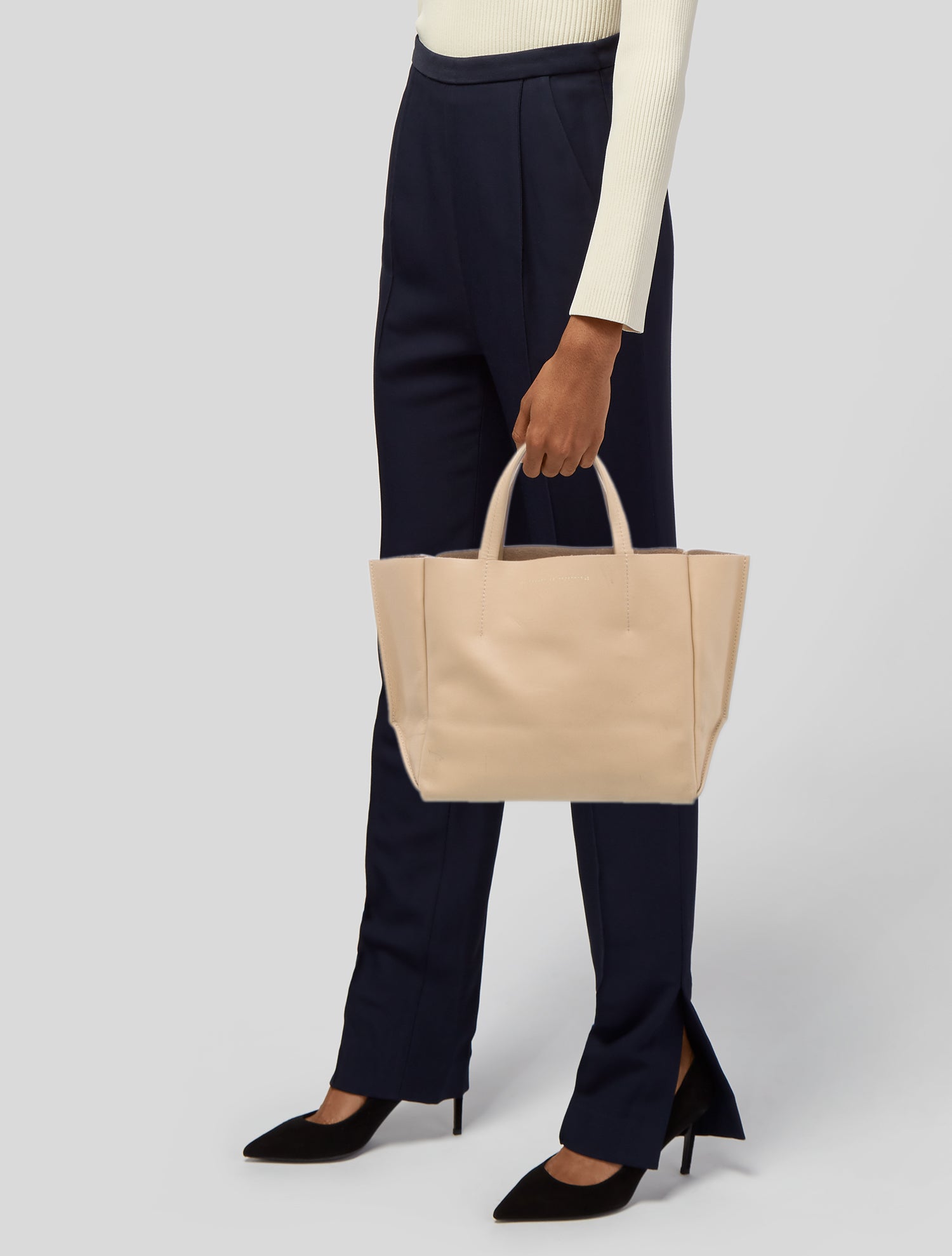 Ampersand As Apostrophe Leather Top Handle Bag