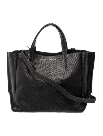 Ampersand As Apostrophe Embossed Leather Tote