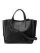 Ampersand As Apostrophe Embossed Leather Tote