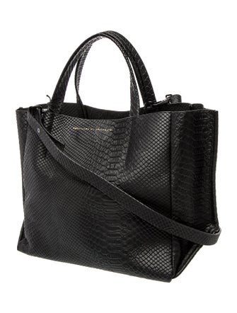 Ampersand As Apostrophe Embossed Leather Tote