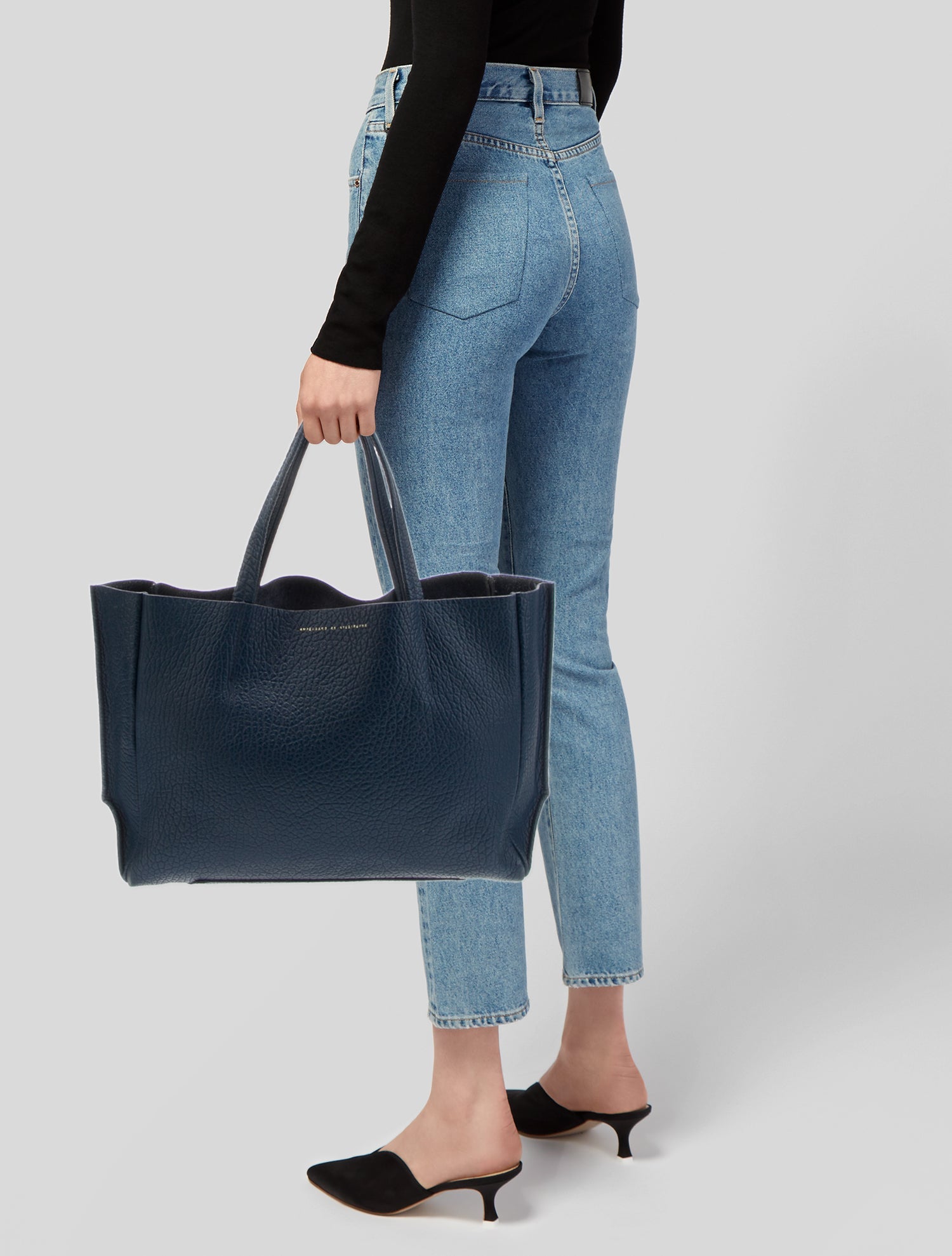 Ampersand As Apostrophe Leather Tote
