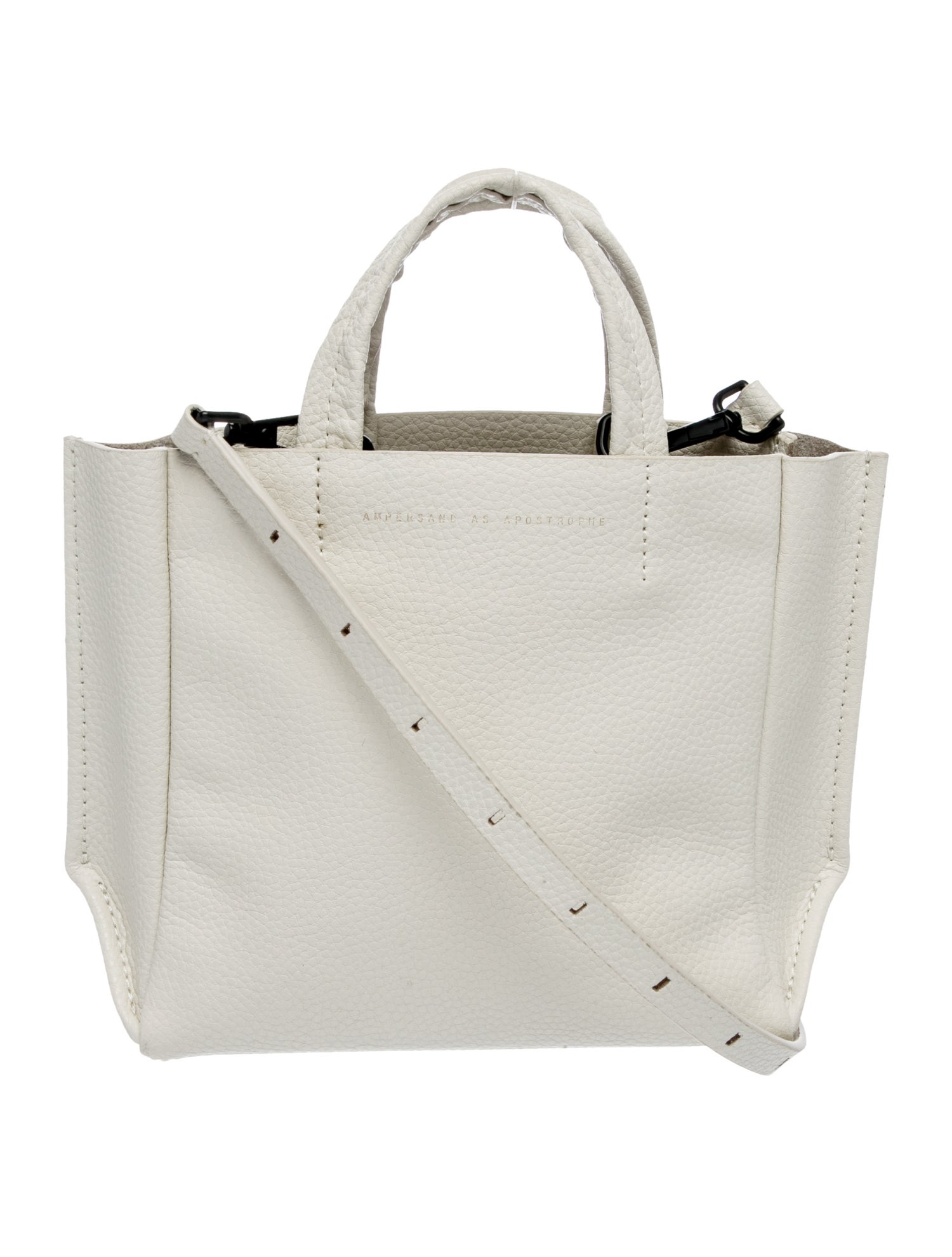 Ampersand As Apostrophe Leather Top Handle Bag