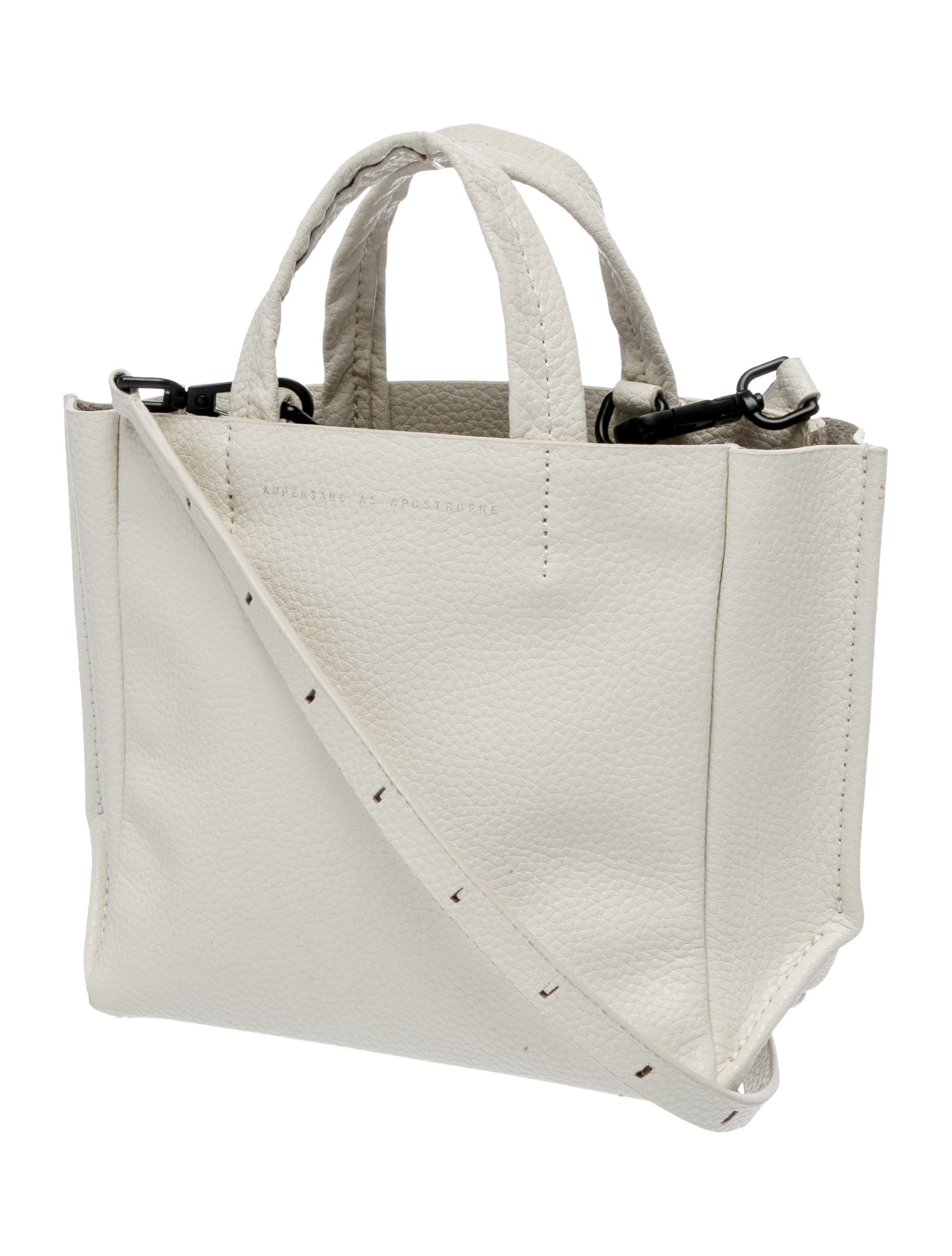 Ampersand As Apostrophe Leather Top Handle Bag