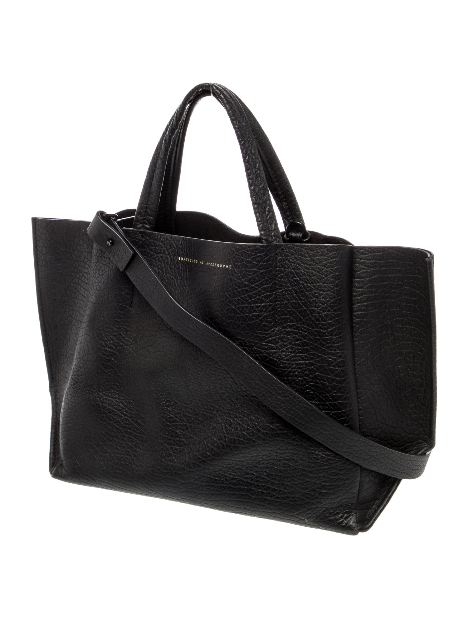 Ampersand As Apostrophe Leather Tote