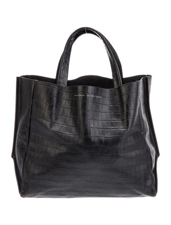 Ampersand As Apostrophe Embossed Leather Bucket Bag