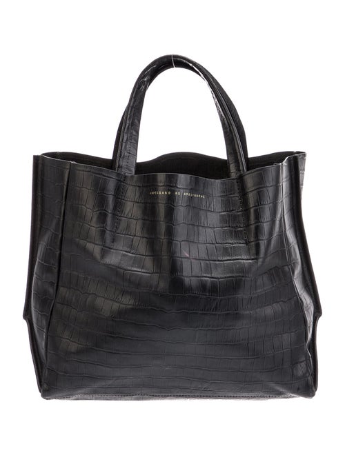 Ampersand As Apostrophe Embossed Leather Bucket Bag