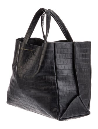 Ampersand As Apostrophe Embossed Leather Bucket Bag