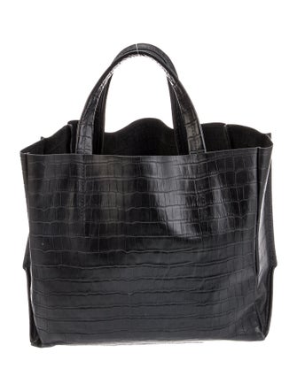 Ampersand As Apostrophe Embossed Leather Bucket Bag