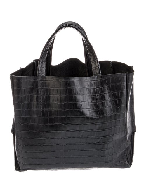 Ampersand As Apostrophe Embossed Leather Bucket Bag